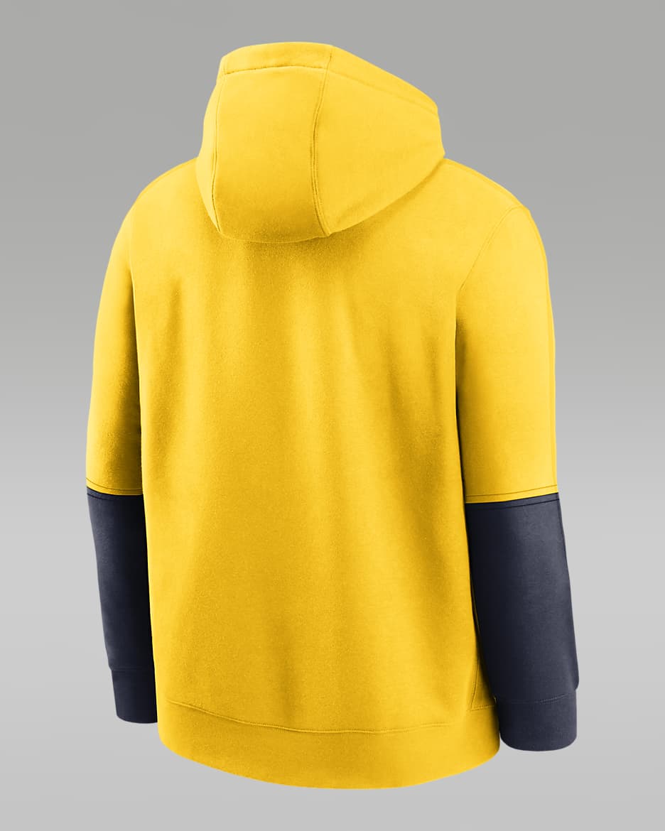 Michigan Wolverines Sideline Team Issue Club Men s Nike College Pullover Hoodie. Nike